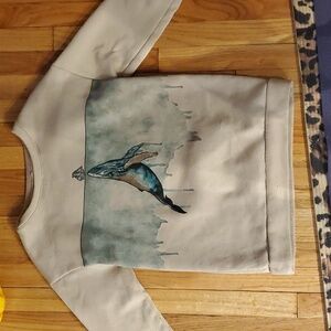 Whale and ship sweatshirt